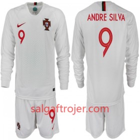 Portugal Fodboldtrøjer ANDRE SILVA 9 Børn Udebanesæt VM 2018 Langærmet